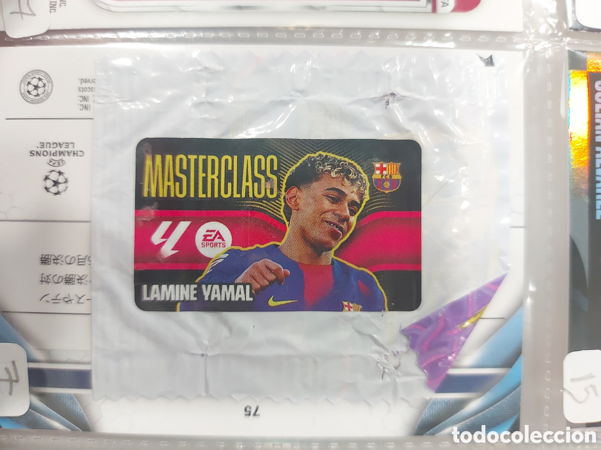 Coleccionismo cromos antiguos: LAMINE YAMAL FC BARCELONA CHICLE STICKER PEGATINA LIGA ESTE