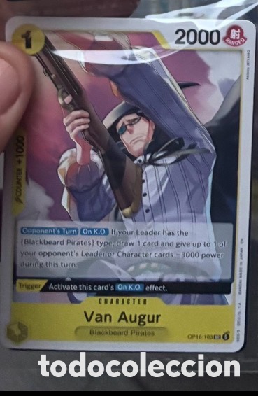 Coleccionismo cromos antiguos: Carta One Piece TCG VAN AUGUR