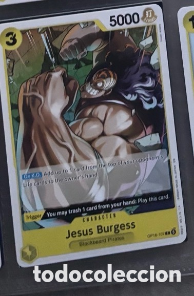 Coleccionismo cromos antiguos: Carta One Piece TCG JES&Uacute;S BURGESS