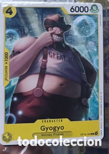 Coleccionismo cromos antiguos: Carta One Piece TCG GYOGYO