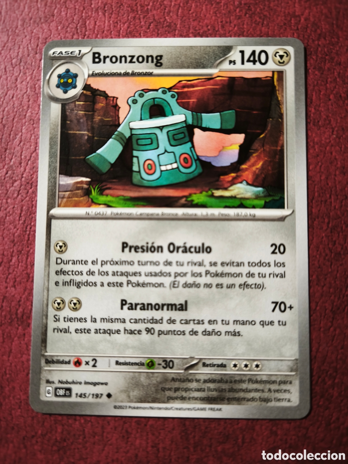 Coleccionismo cromos antiguos: Pokemon. 2023. Bronzong #145/197. Espa&ntilde;ol