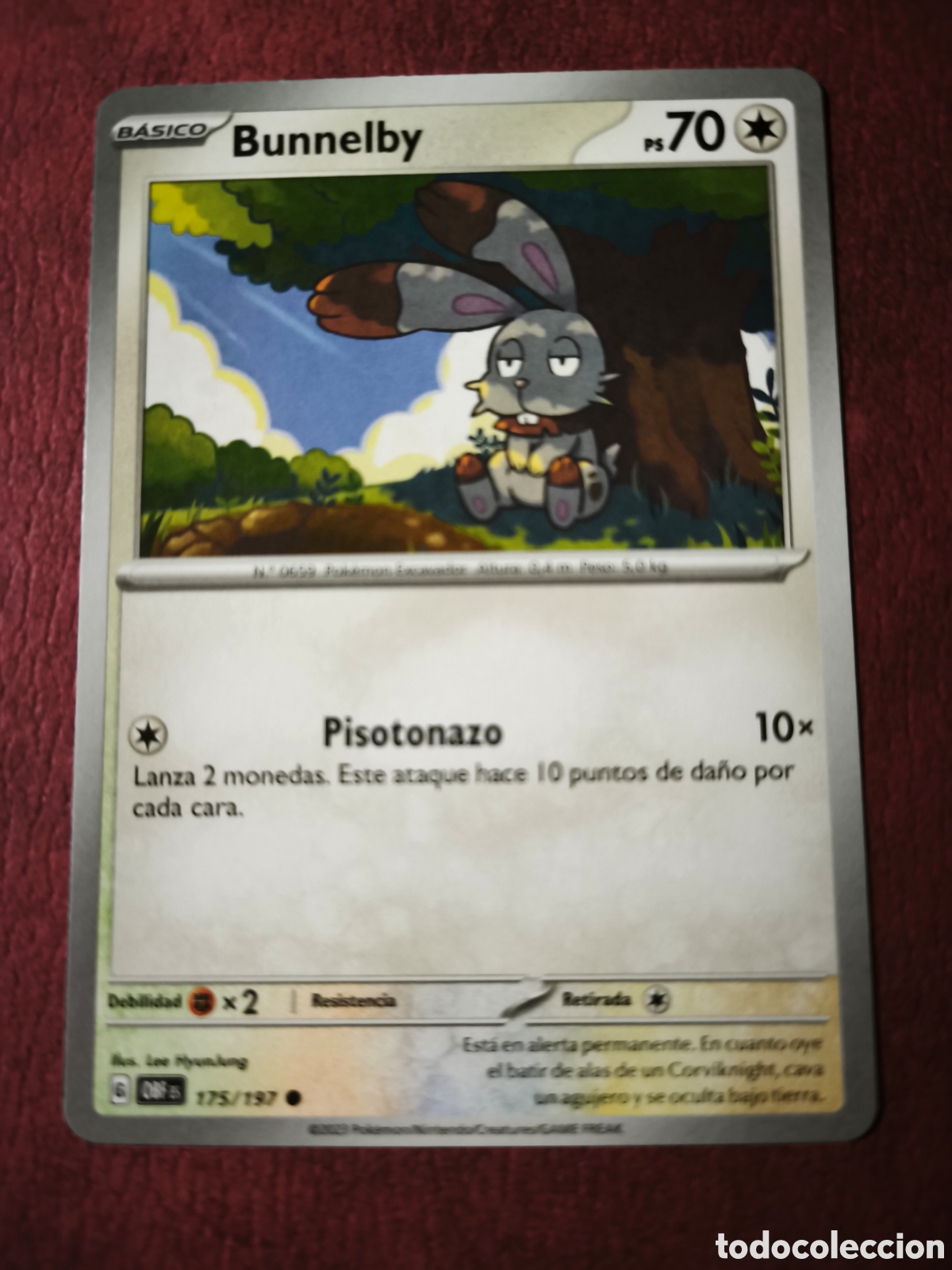 Coleccionismo cromos antiguos: Pokemon. 2023. Bunnelby #175/197. Espa&ntilde;ol