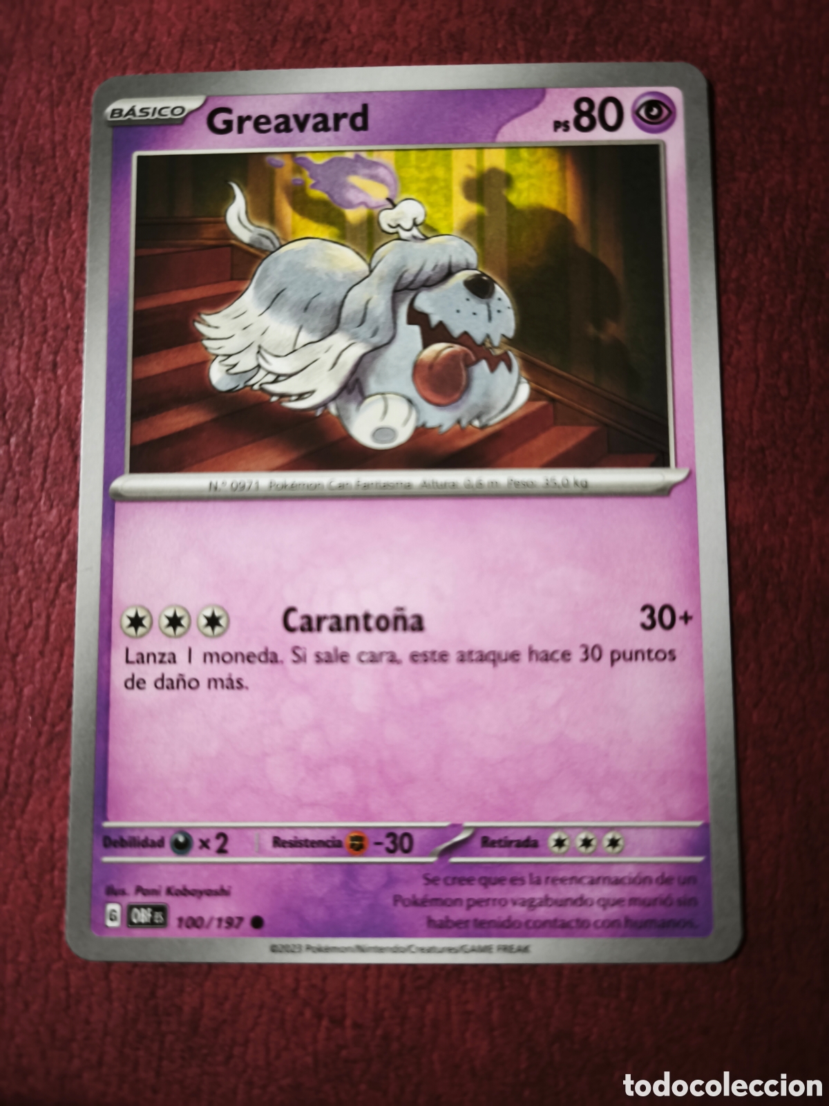 Coleccionismo cromos antiguos: Pokemon. 2023. Greavard #100/197. Espa&ntilde;ol
