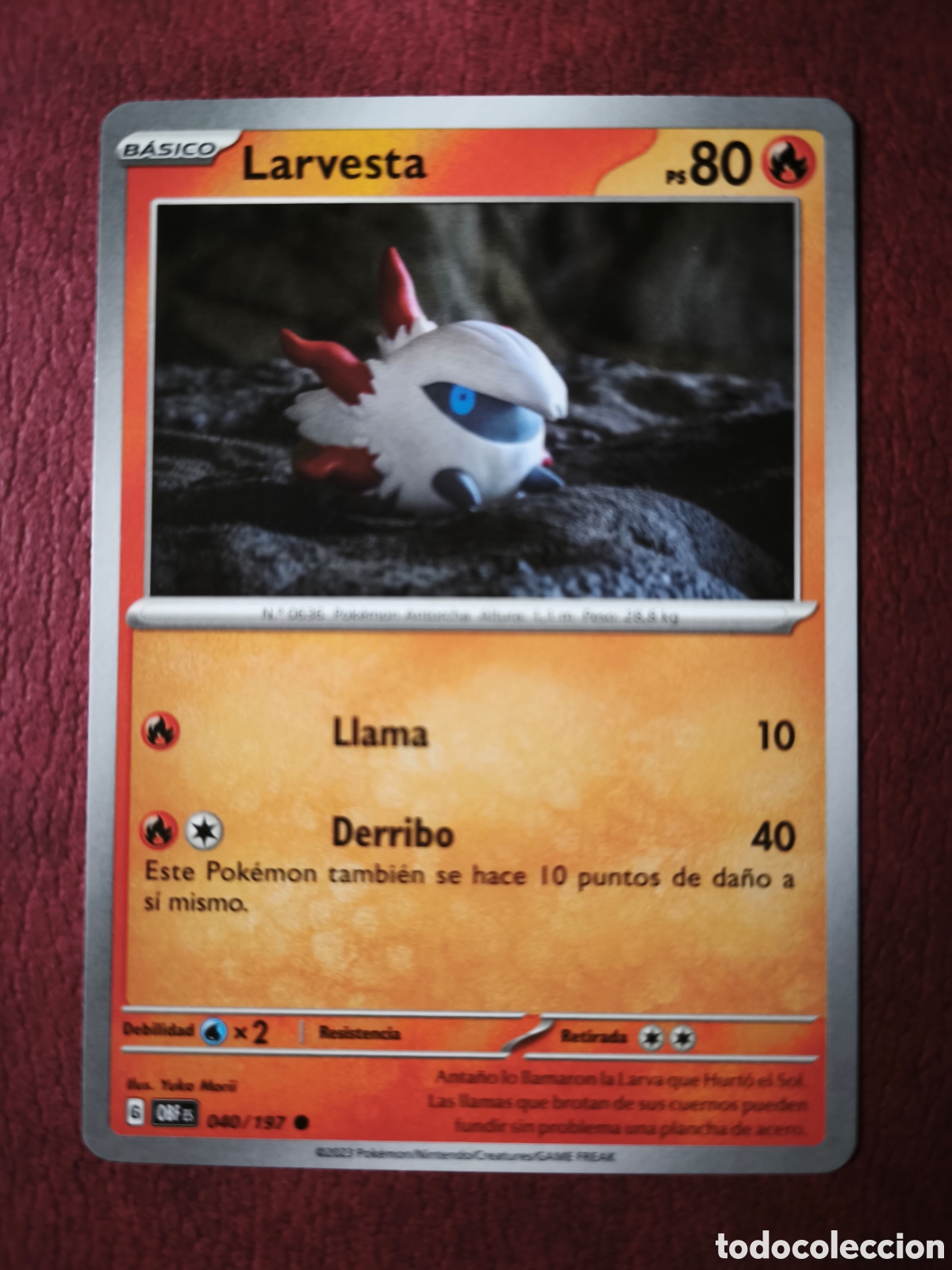 Coleccionismo cromos antiguos: Pokemon. 2023. Larvesta #40/197. Espa&ntilde;ol