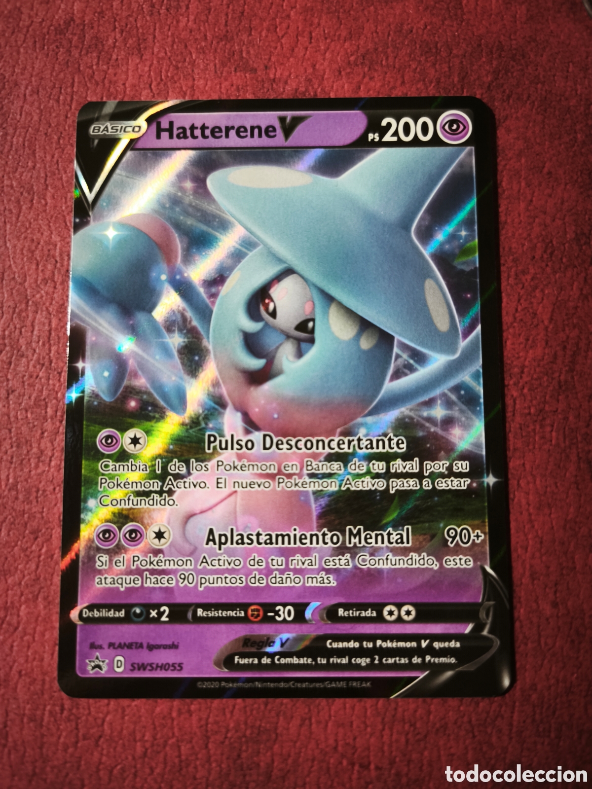 Coleccionismo cromos antiguos: Pokemon. 2020. Hatterene SWSHO55. Holo. Espa&ntilde;ol