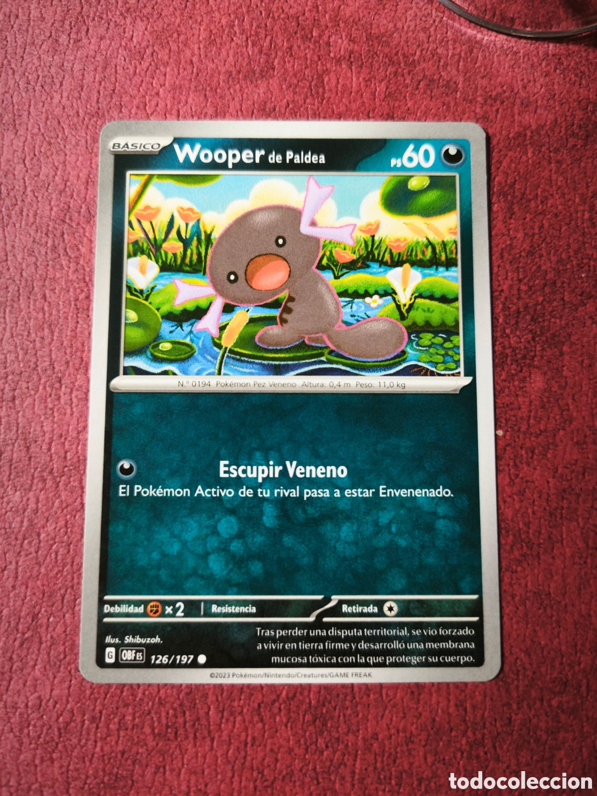 Coleccionismo cromos antiguos: Pokemon. 2023. Wooper de Paldea #126/197. Espa&ntilde;ol