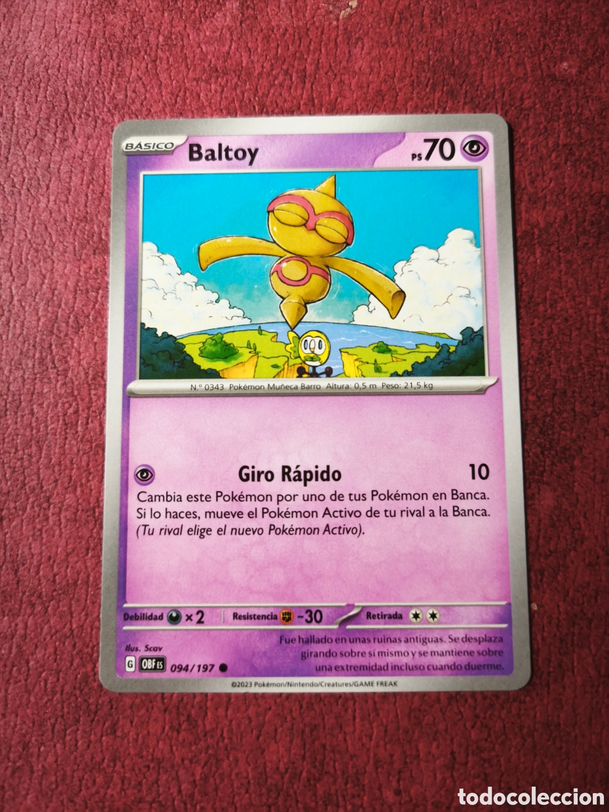 Coleccionismo cromos antiguos: Pokemon. 2023. Baltoy #94/197. Espa&ntilde;ol