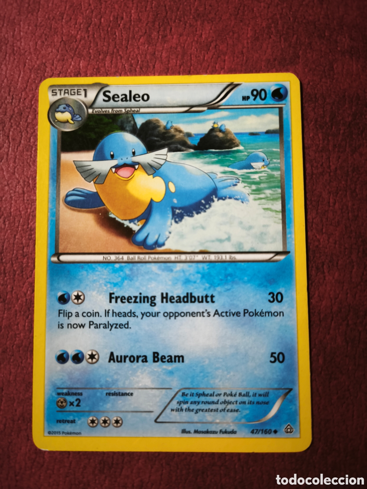 Coleccionismo cromos antiguos: Pokemon. 2015. Sealei #47/160. Ingl&eacute;s