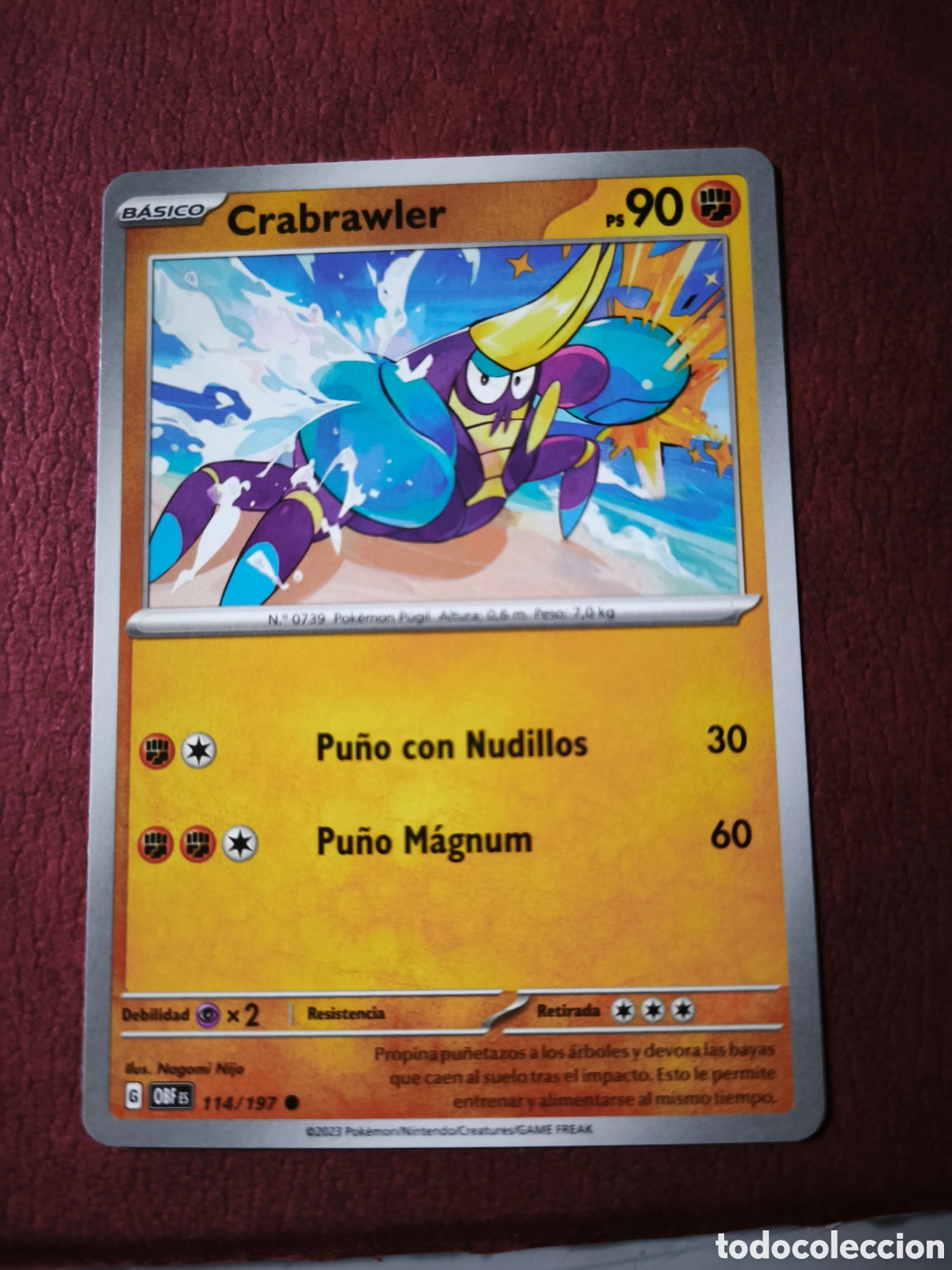 Coleccionismo cromos antiguos: Pokemon. 2023. Cranrawler #114/197. Espa&ntilde;ol