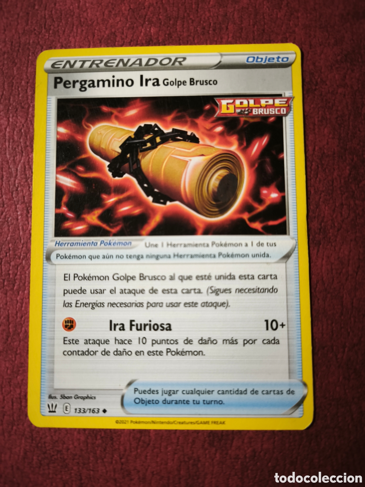 Coleccionismo cromos antiguos: Pokemon. 2021. Ira furiosa #133/163. Espa&ntilde;ol
