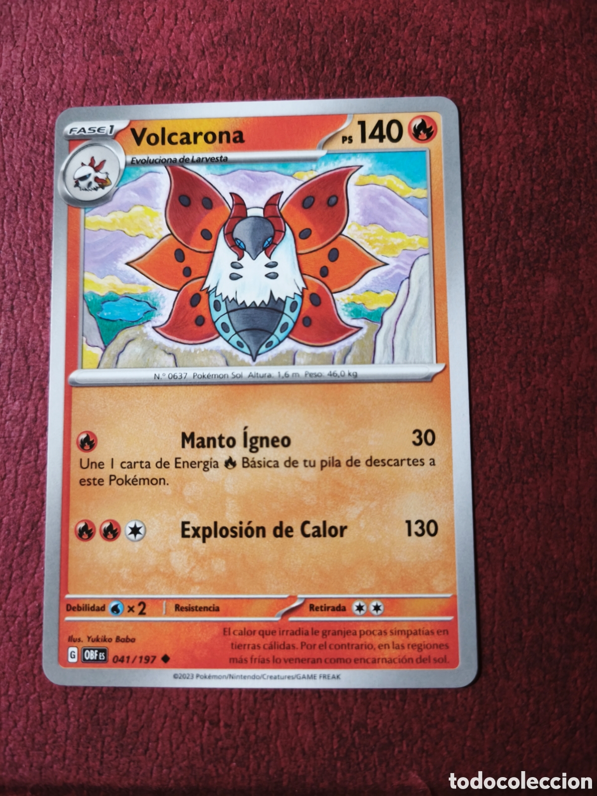 Coleccionismo cromos antiguos: Pokemon. 2023. Manto &iacute;gneo #41/197. Espa&ntilde;ol