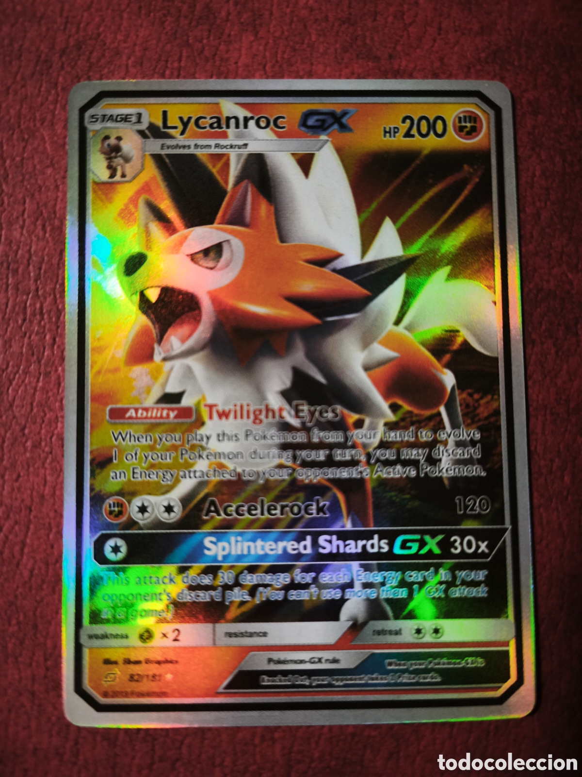 Coleccionismo cromos antiguos: Pok&eacute;mon. 2019. Lycanroc #82/181. Holo. Ingl&eacute;s