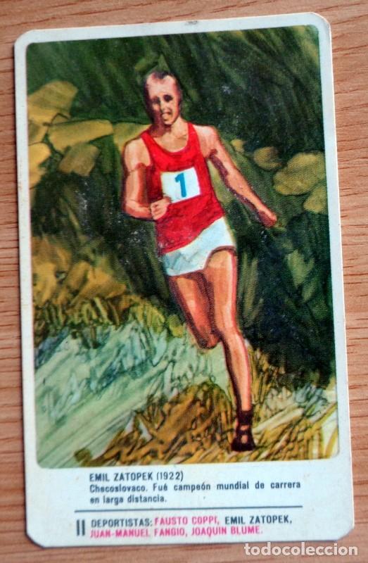 Collectionnisme Cartes &agrave; collectionner anciennes: EMIL ZAPOTEK SERIE DEPORTISTAS CROMO CARTA NAIPE DE LA BARAJA MILKANA. ANTIGUO. EXCELENTE ESTADO