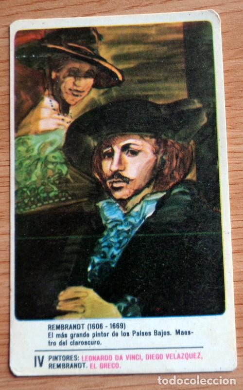 Collectable Antique Stickers: REMBRANDT SERIE PINTORES CROMO CARTA NAIPE DE LA BARAJA MILKANA. ANTIGUO. EXCELENTE ESTADO