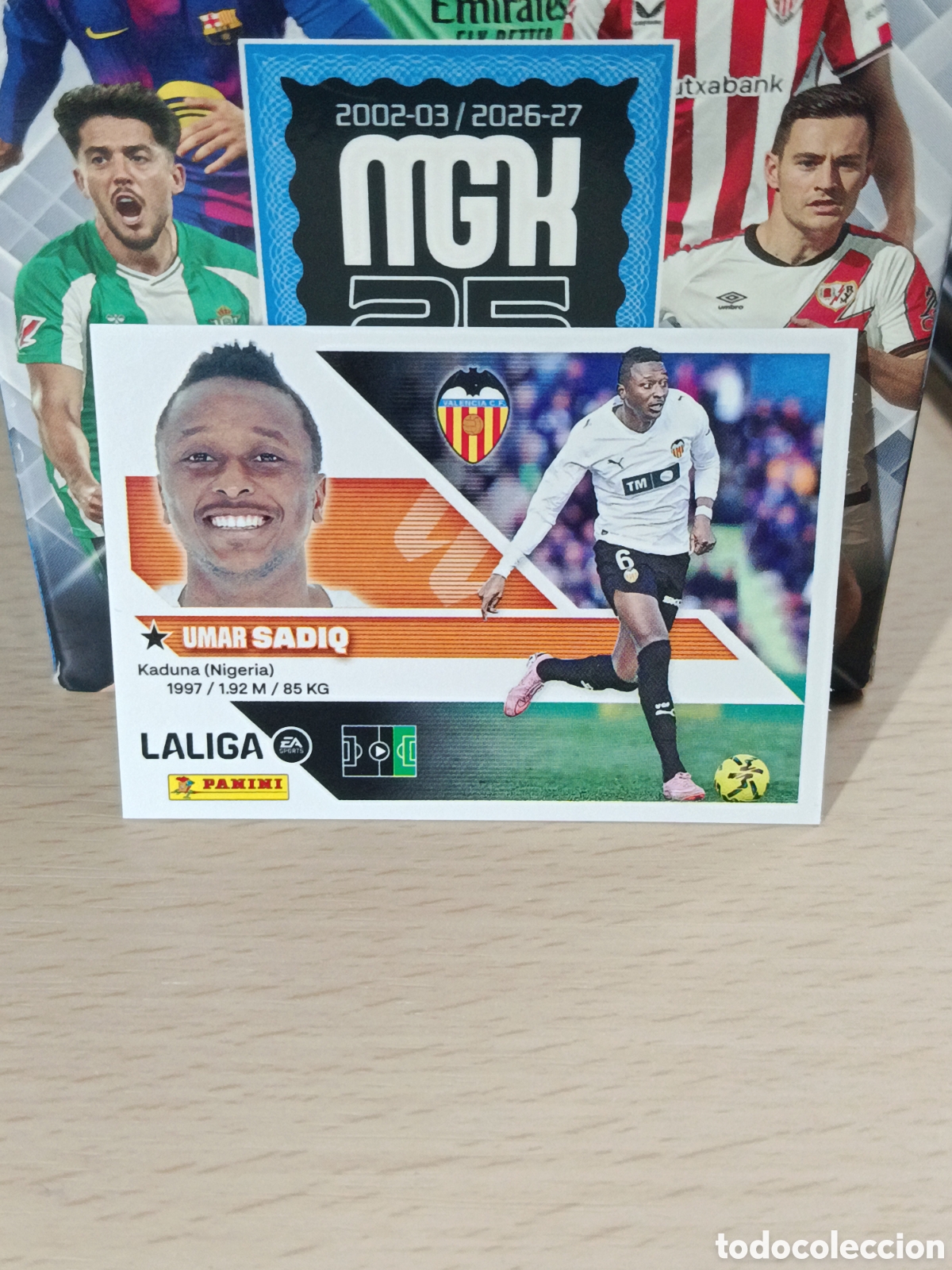 Coleccionismo cromos antiguos: SADIQ VALENCIA N&ordm; 20 A LIGA ESTE 26 27 2026 2027 PANINI
