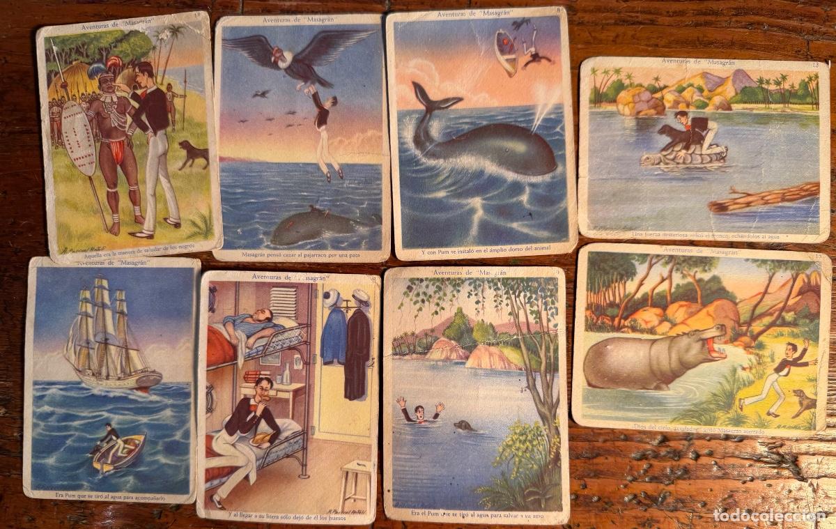 Coleccionismo cromos antiguos: 10 CROMOS LAS AVENTURAS DE MASAGRAN, CHOCOLATES AMETLLER