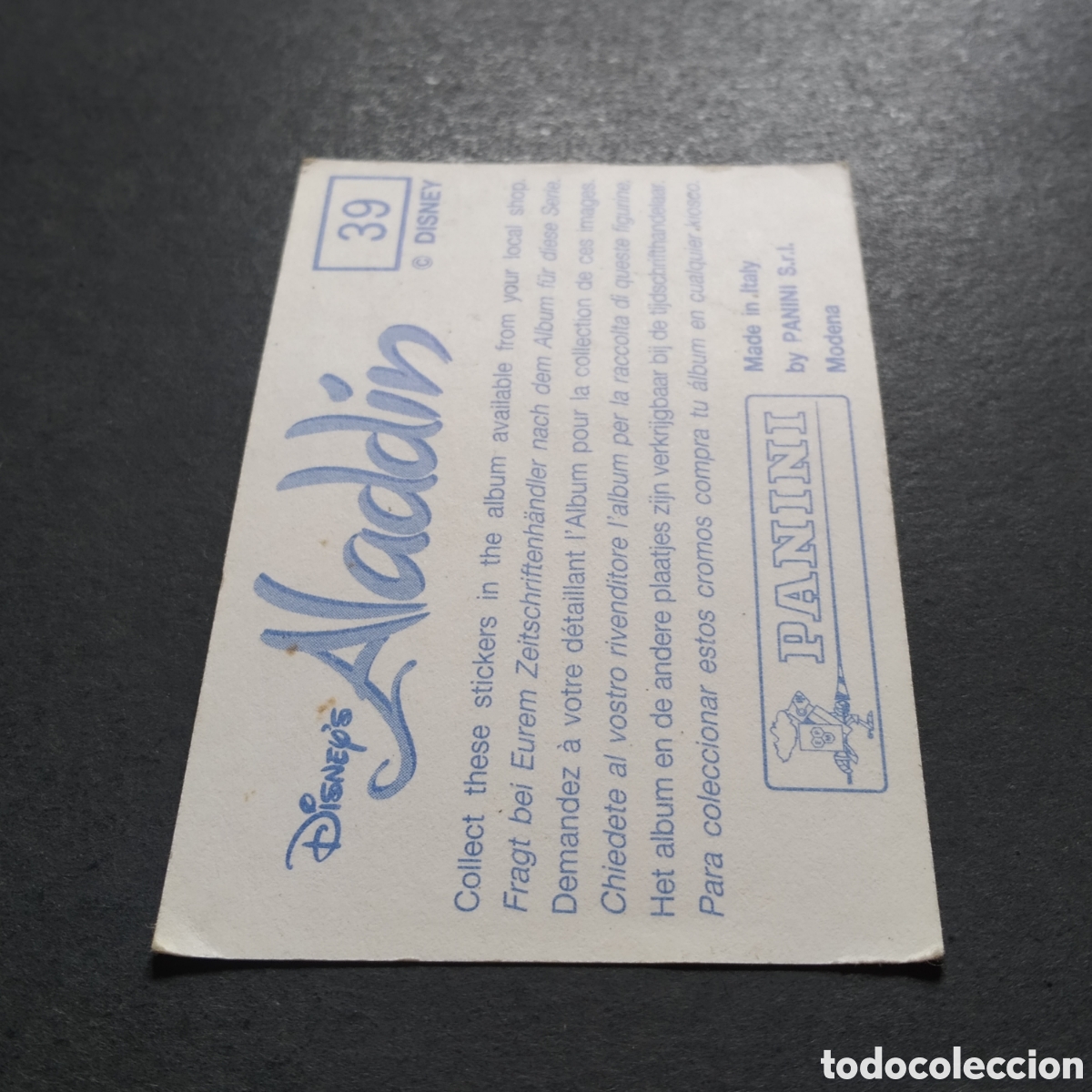 Coleccionismo cromos antiguos: CROMO - N&ordm; 039 - ALAD&Iacute;N - PANINI - Foto 5