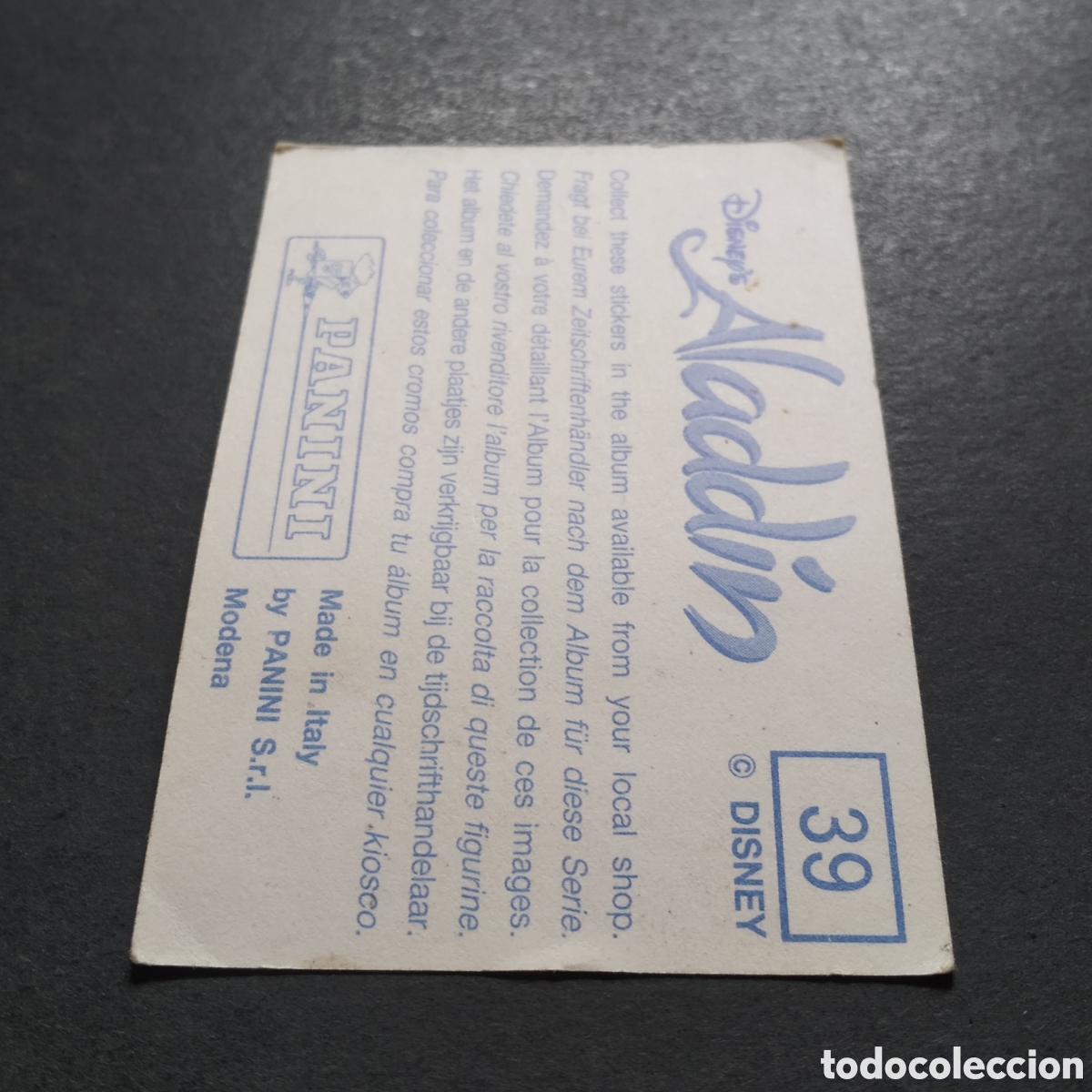 Coleccionismo cromos antiguos: CROMO - N&ordm; 039 - ALAD&Iacute;N - PANINI - Foto 6