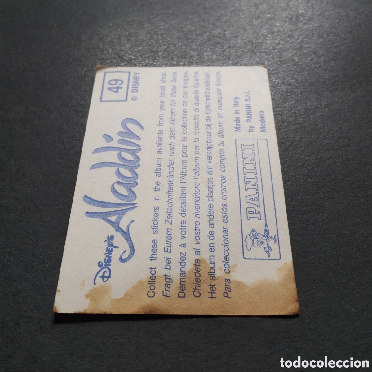 Coleccionismo cromos antiguos: CROMO - N&ordm; 049 - ALAD&Iacute;N - PANINI - Foto 5
