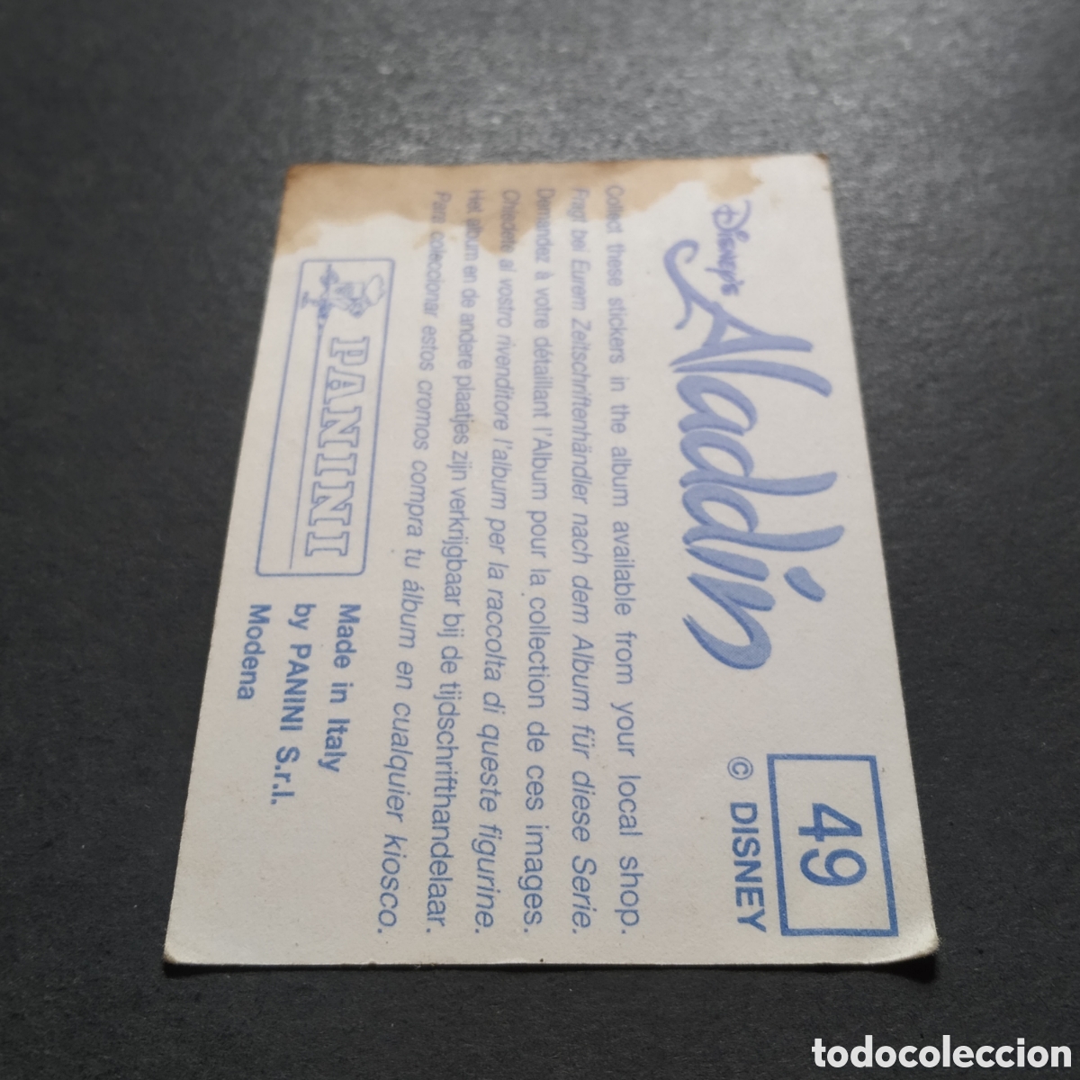 Coleccionismo cromos antiguos: CROMO - N&ordm; 049 - ALAD&Iacute;N - PANINI - Foto 6