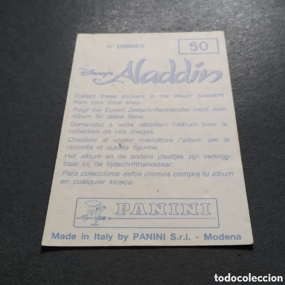 Coleccionismo cromos antiguos: CROMO - N&ordm; 050 - ALAD&Iacute;N - PANINI - Foto 5