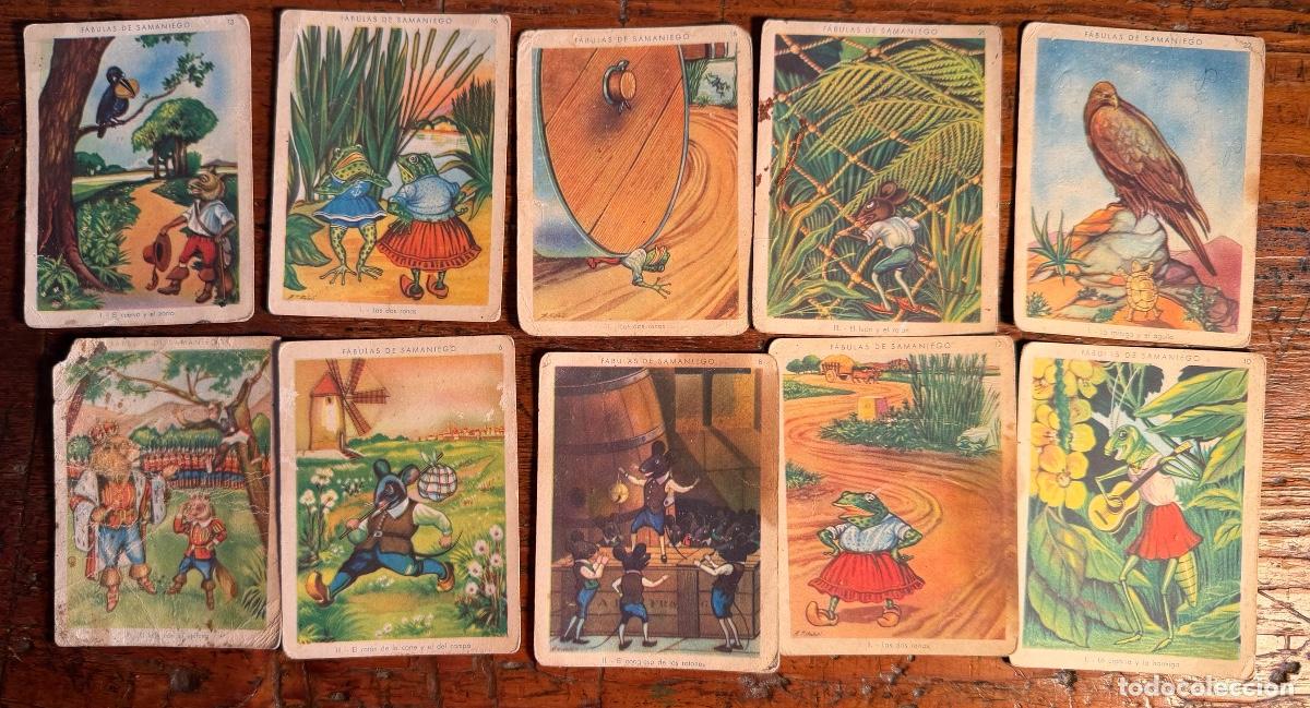 Coleccionismo cromos antiguos: 10 CROMOS FABULAS DE SAMANIEGO, CHOCOLATES SELECTOS EVARISTO JUNCOSA. BARCELONA