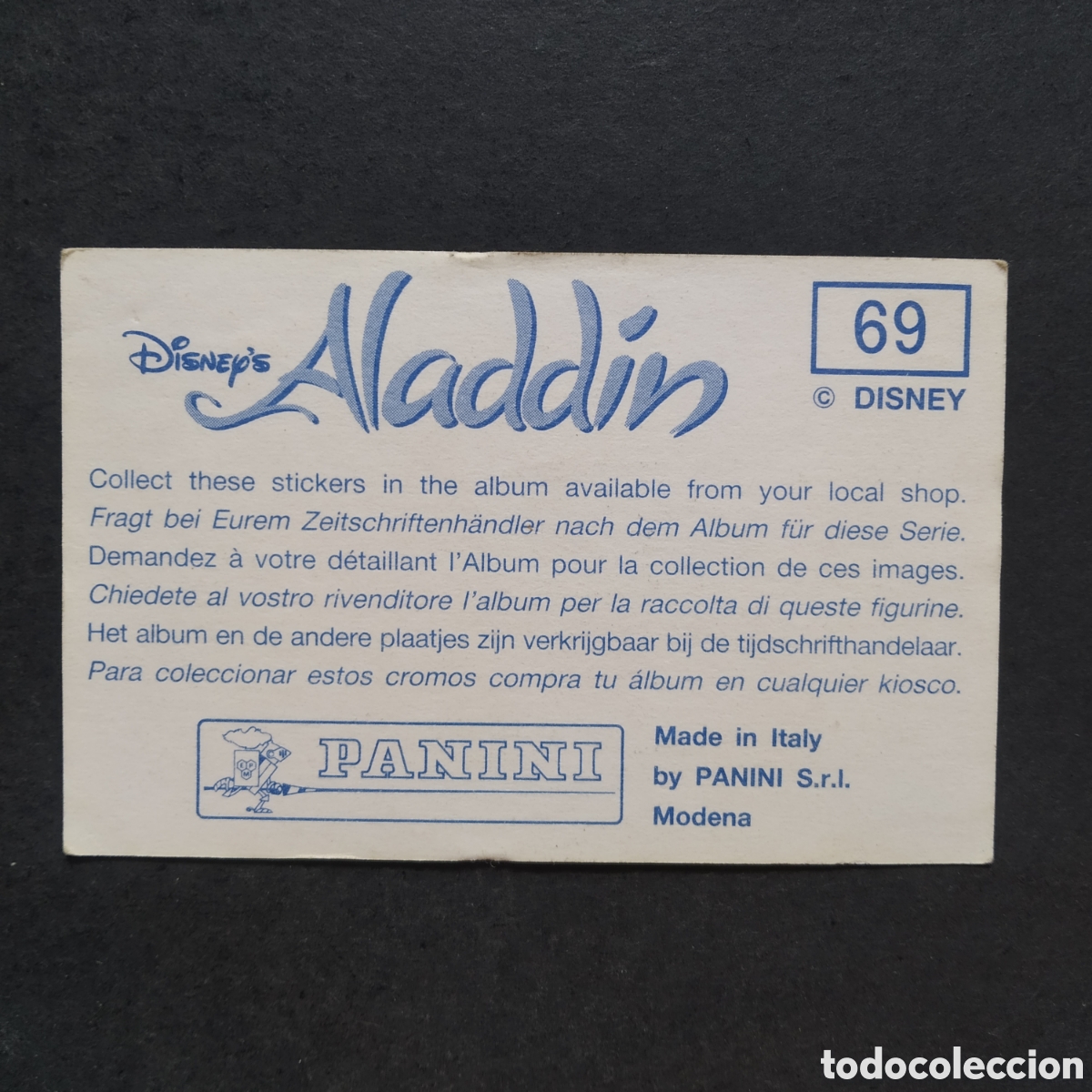 Coleccionismo cromos antiguos: CROMO - N&ordm; 069 - ALAD&Iacute;N - PANINI - Foto 2