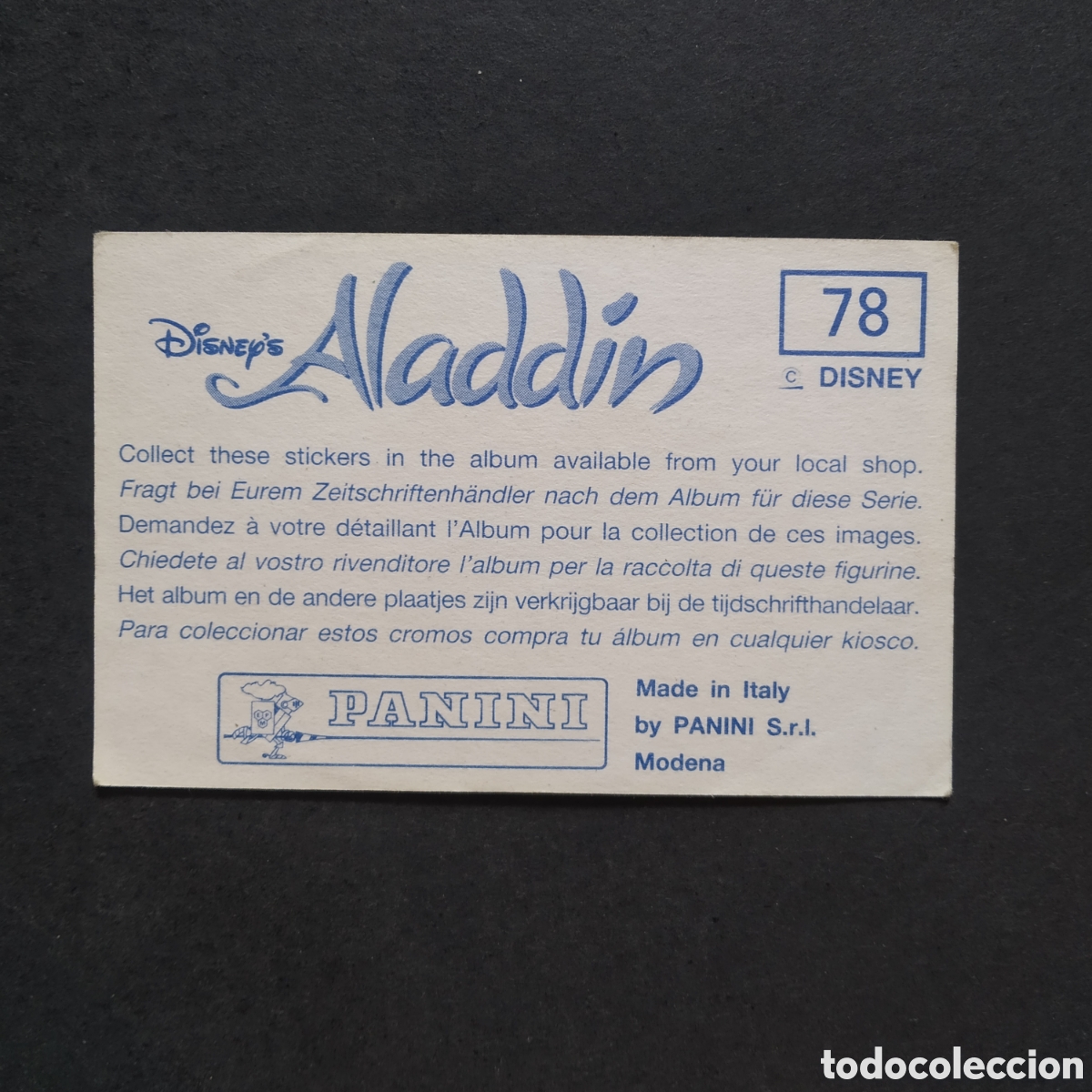 Coleccionismo cromos antiguos: CROMO - N&ordm; 078 - ALAD&Iacute;N - PANINI - Foto 2