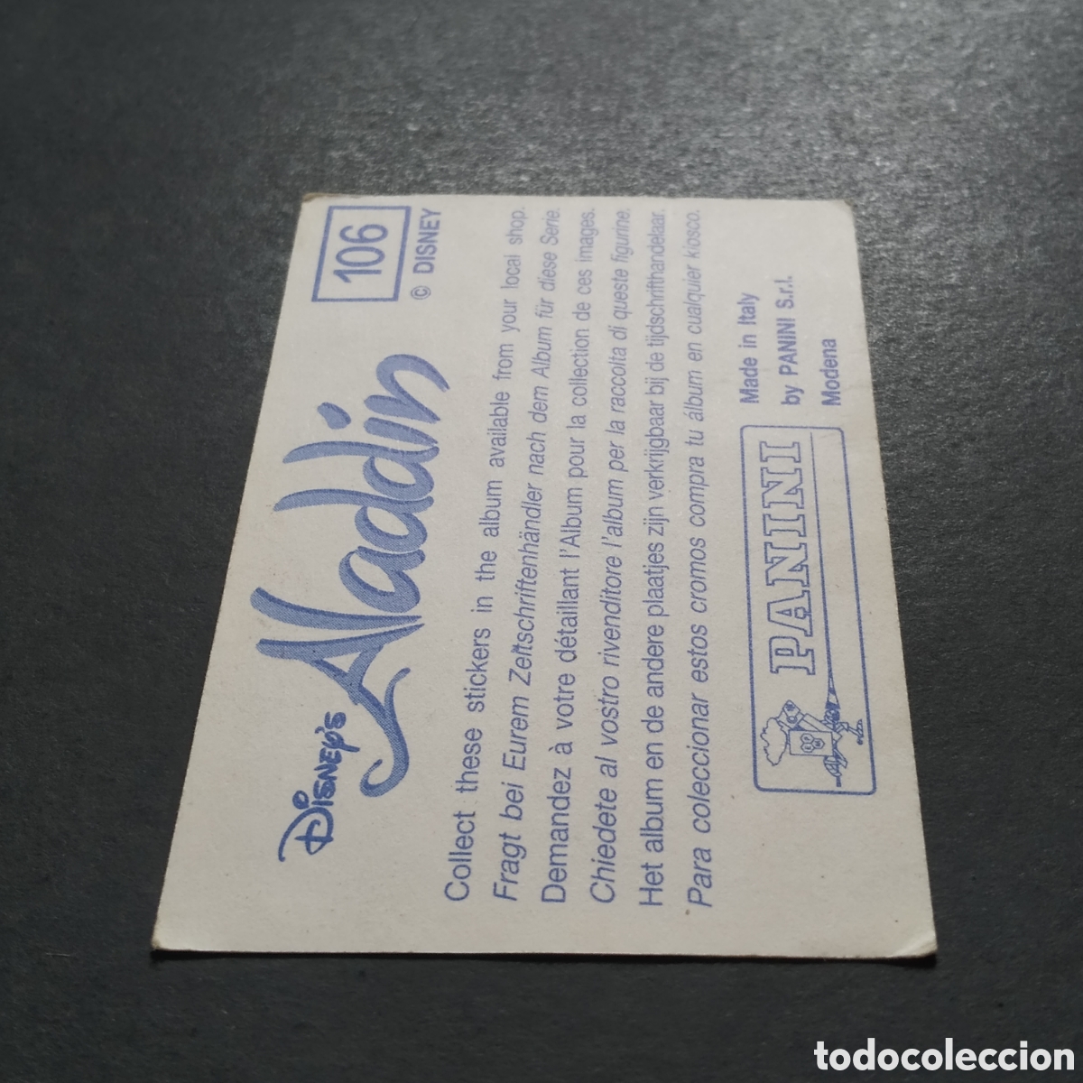 Coleccionismo cromos antiguos: CROMO - N&ordm; 106 - ALAD&Iacute;N - PANINI - Foto 5