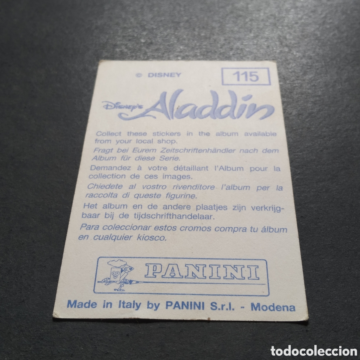 Coleccionismo cromos antiguos: CROMO - N&ordm; 115 - ALAD&Iacute;N - PANINI - Foto 5
