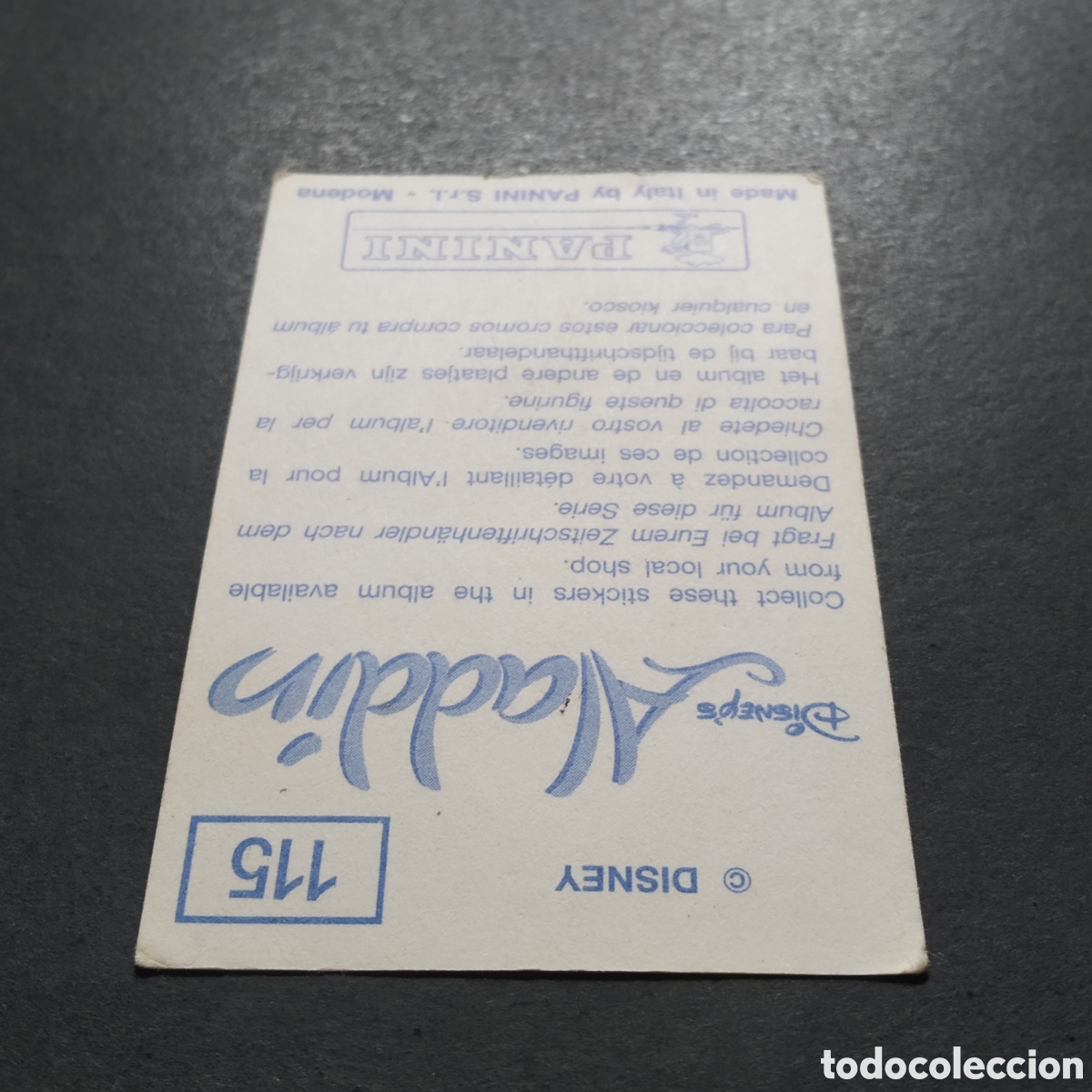 Coleccionismo cromos antiguos: CROMO - N&ordm; 115 - ALAD&Iacute;N - PANINI - Foto 6