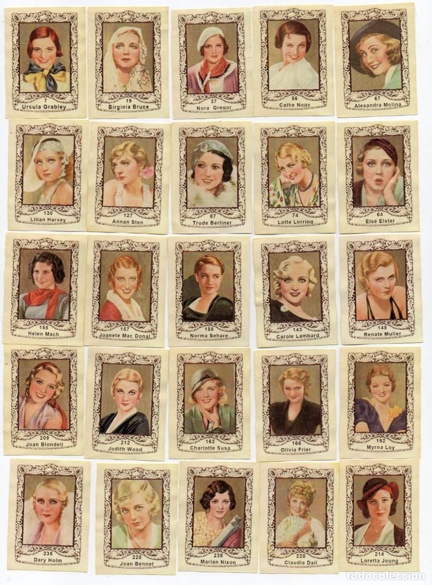 Coleccionismo cromos antiguos: 28 CROMOS DE ARTISTAS DE CINE 1935, DE PIMENTON EL TROVADOR