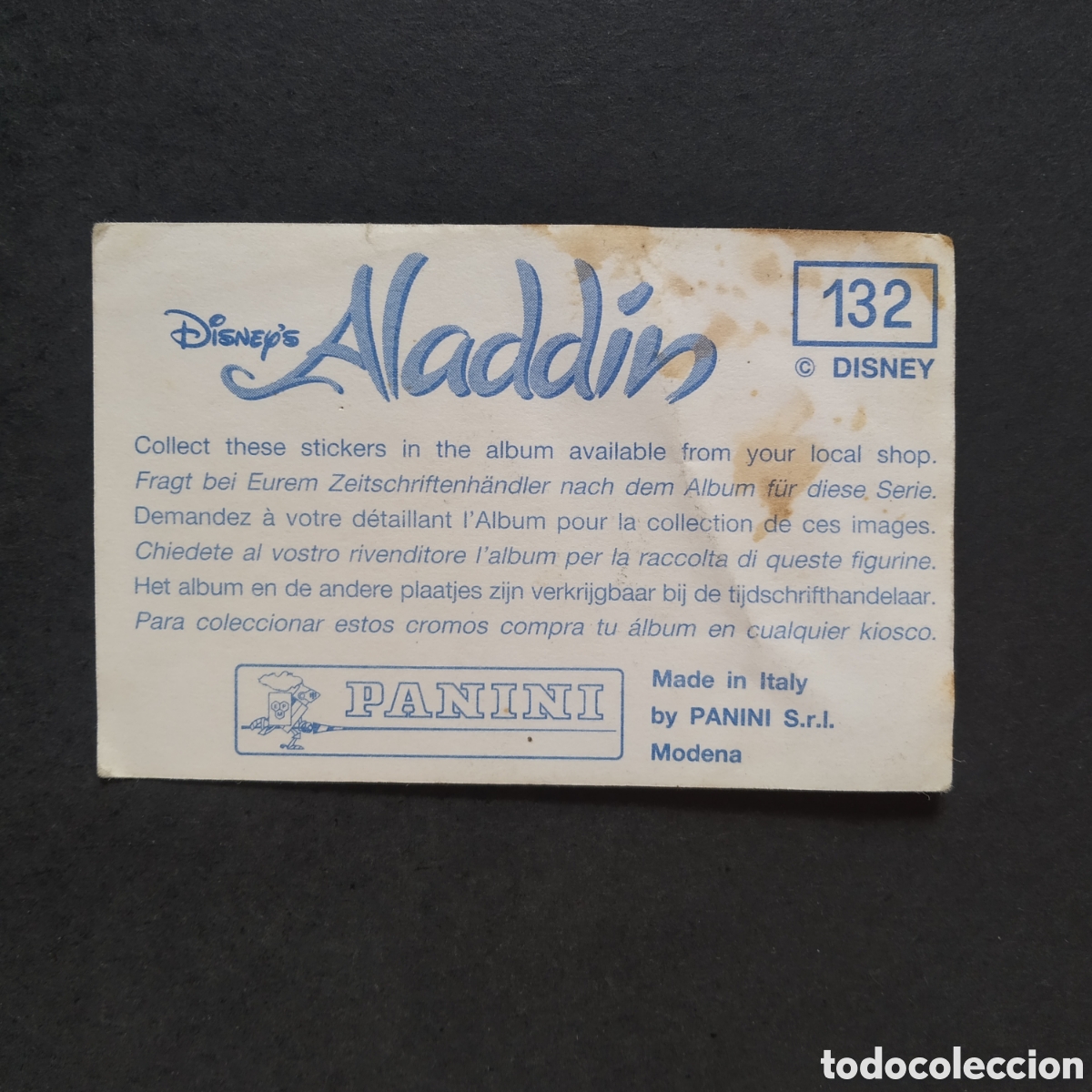 Coleccionismo cromos antiguos: CROMO - N&ordm; 132 - ALAD&Iacute;N - PANINI - Foto 2