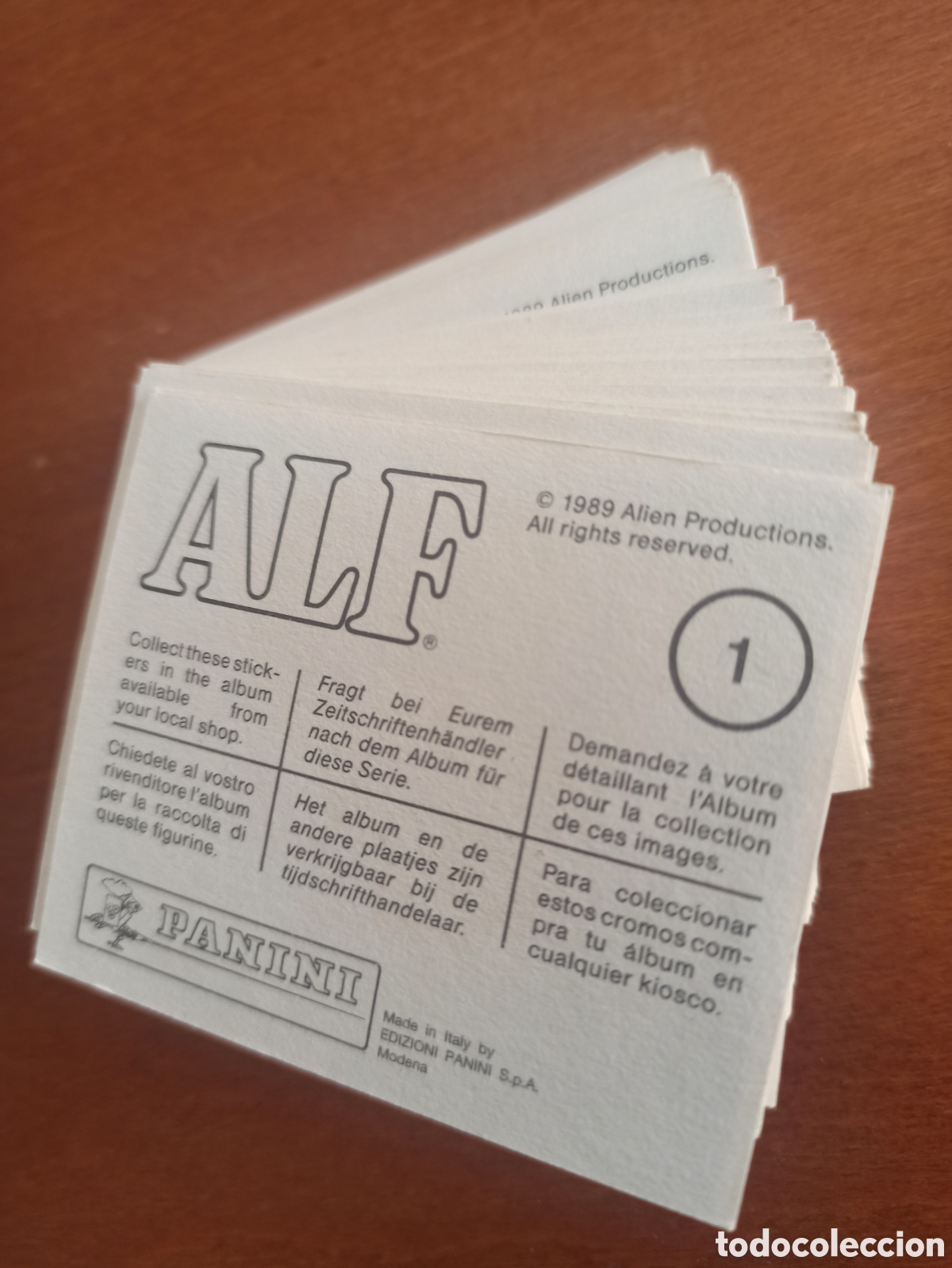 Coleccionismo cromos antiguos: Cromo ALF panini a&ntilde;o 1989