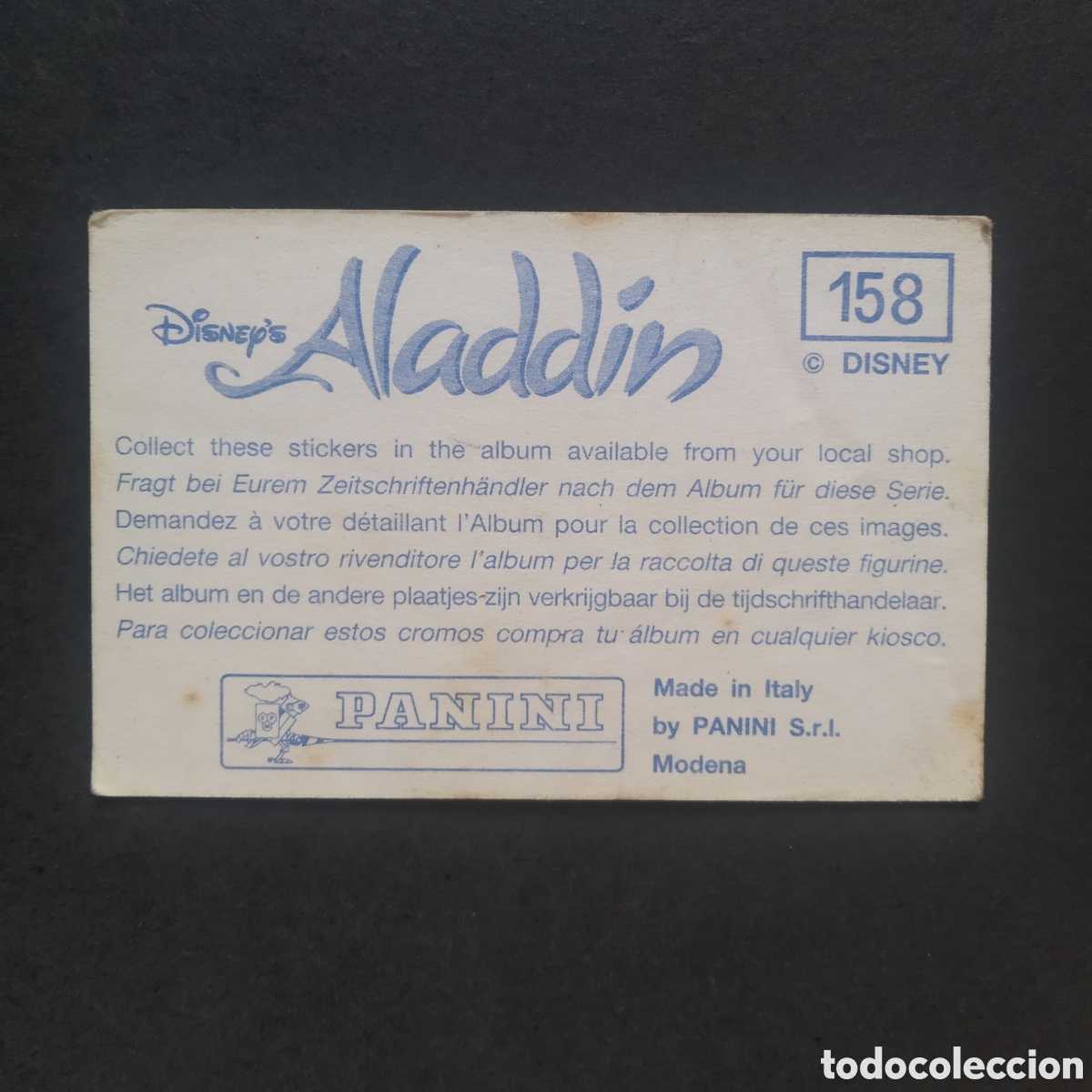 Coleccionismo cromos antiguos: CROMO - N&ordm; 158 - ALAD&Iacute;N - PANINI - Foto 2