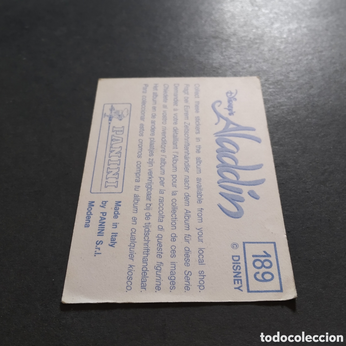 Coleccionismo cromos antiguos: CROMO - N&ordm; 189 - ALAD&Iacute;N - PANINI - Foto 5