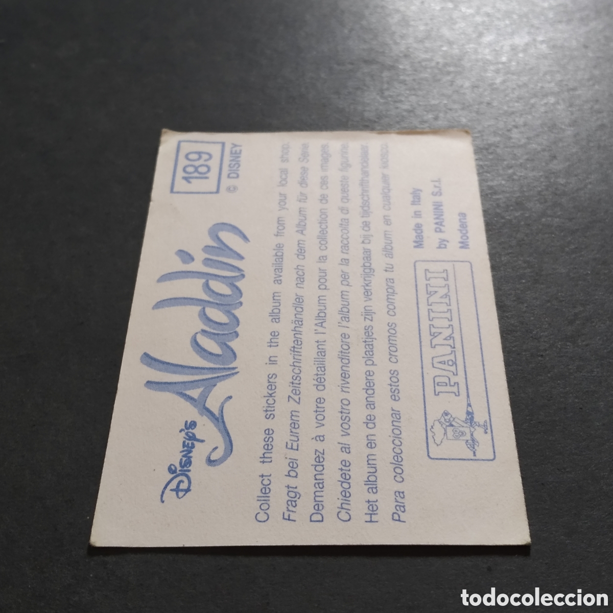 Coleccionismo cromos antiguos: CROMO - N&ordm; 189 - ALAD&Iacute;N - PANINI - Foto 6