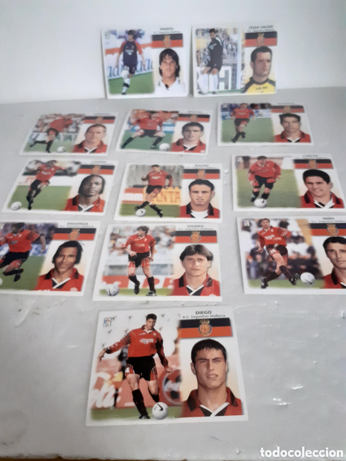 Coleccionismo cromos antiguos: EDIC ESTE LIGA 1999 2000 REAL MALLORCA 12 CROMOS SIN PEGAR