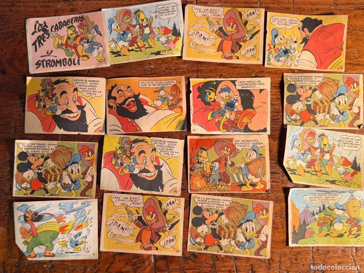 Coleccionismo cromos antiguos: 31 CROMOS LOS TRES CABALLEROS Y STROMBOLI. CHOCOLATES LLOVERAS