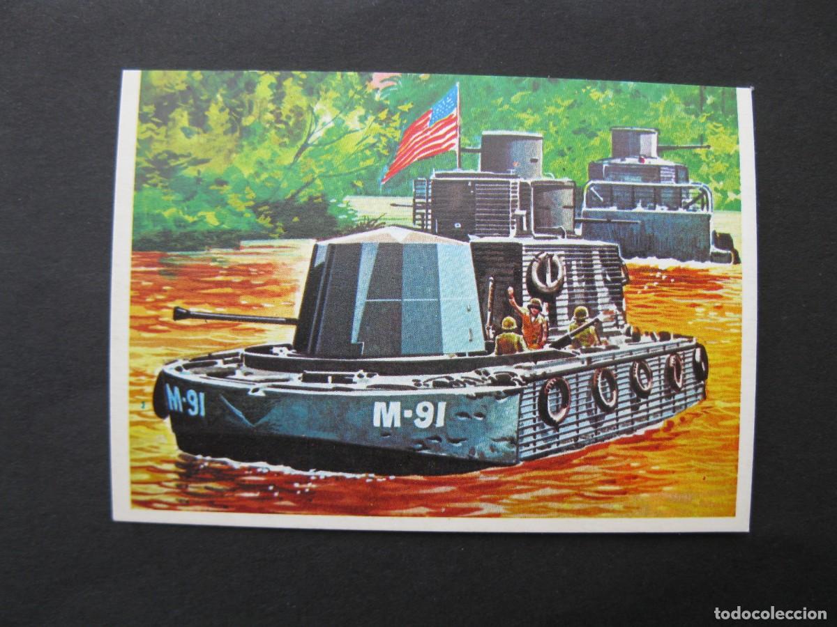 Coleccionismo cromos antiguos: T&Eacute;CNICA Y ACCI&Oacute;N - CROMO N&ordm; 113 - HELIC&Oacute;PTEROS Y LANCHAS CA&Ntilde;ONERAS - EDICIONES ESTE - NUNCA PEGADO.