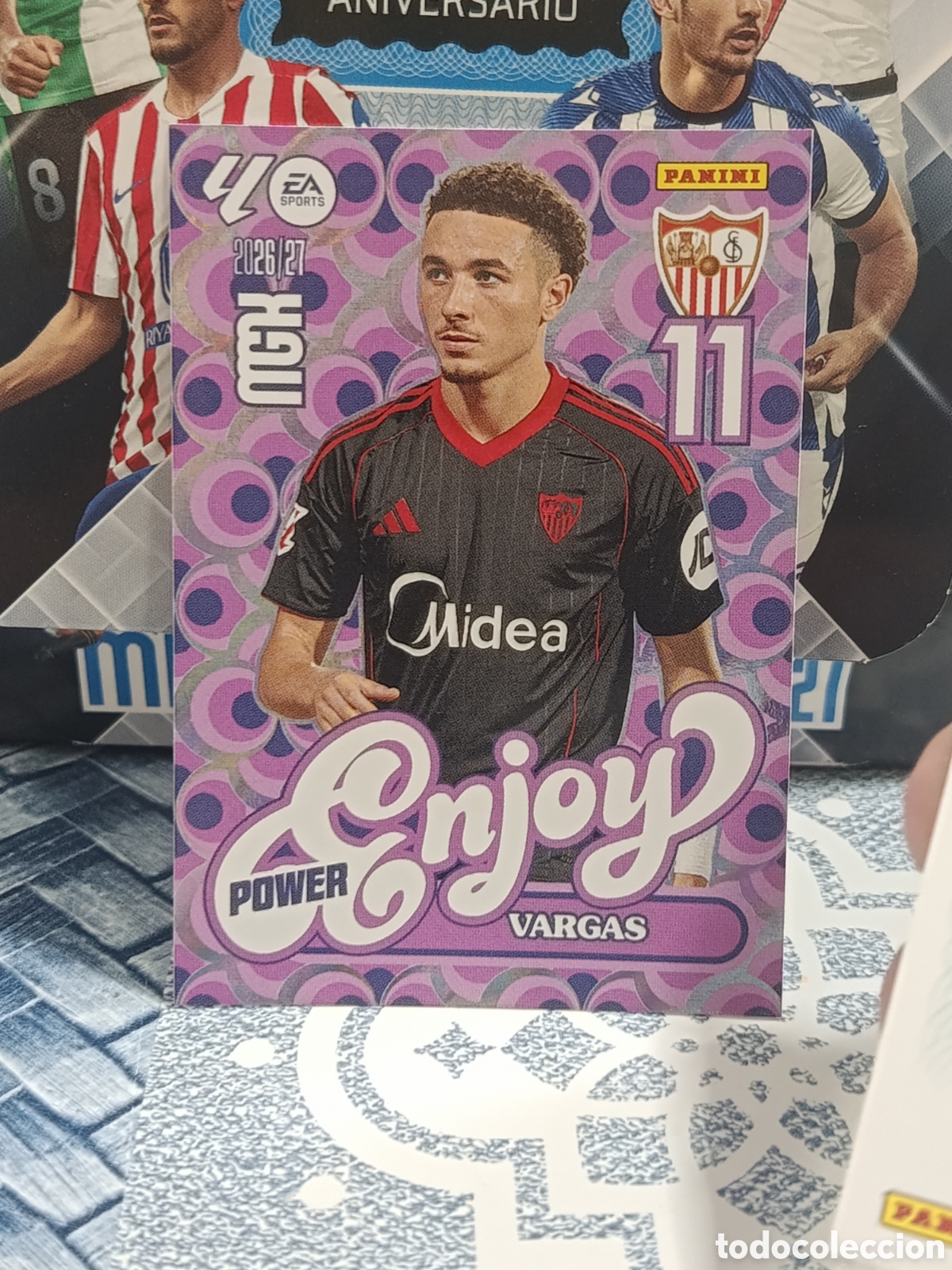 Coleccionismo cromos antiguos: VARGAS SEVILLA ENJOY POWER 387 P LIGA MGK 26 27 2026 2027 PANINI