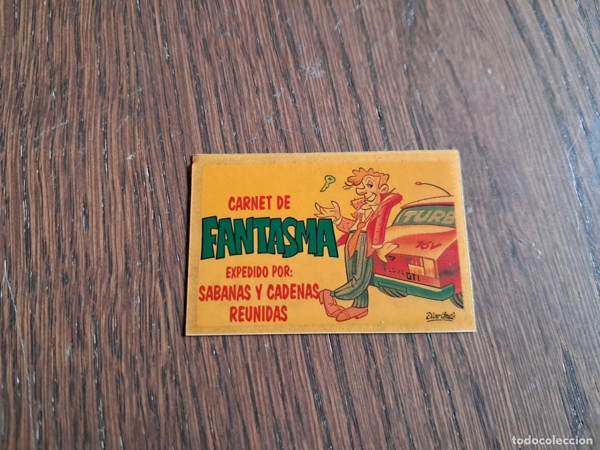 Coleccionismo cromos antiguos: cromo adhesivo de bollycao, bolly-carnet, carnet de fantasma. sin pegar.