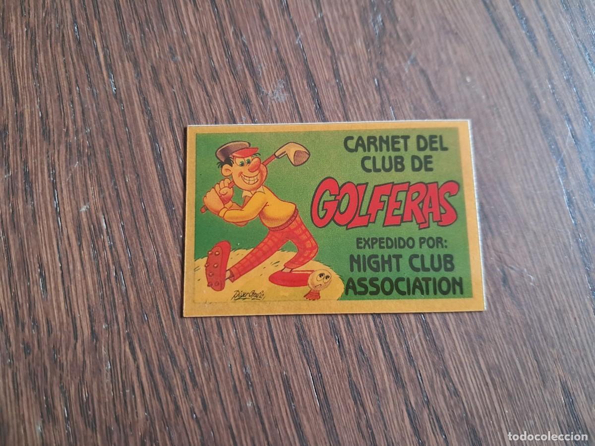 Coleccionismo cromos antiguos: cromo adhesivo de bollycao, bolly-carnet, carnet del club de golferas. sin pegar.