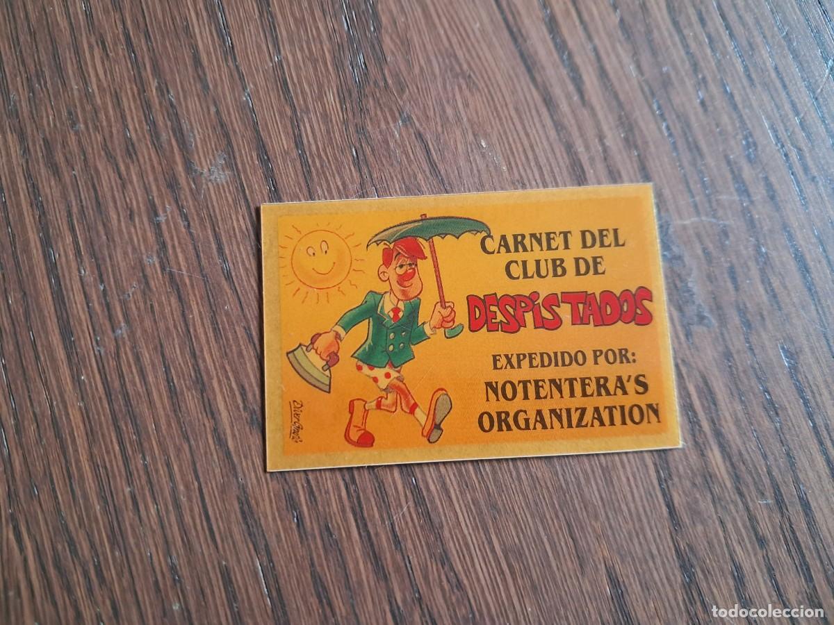 Coleccionismo cromos antiguos: cromo adhesivo de bollycao, bolly-carnet, carnet del club de despistados. sin pegar.