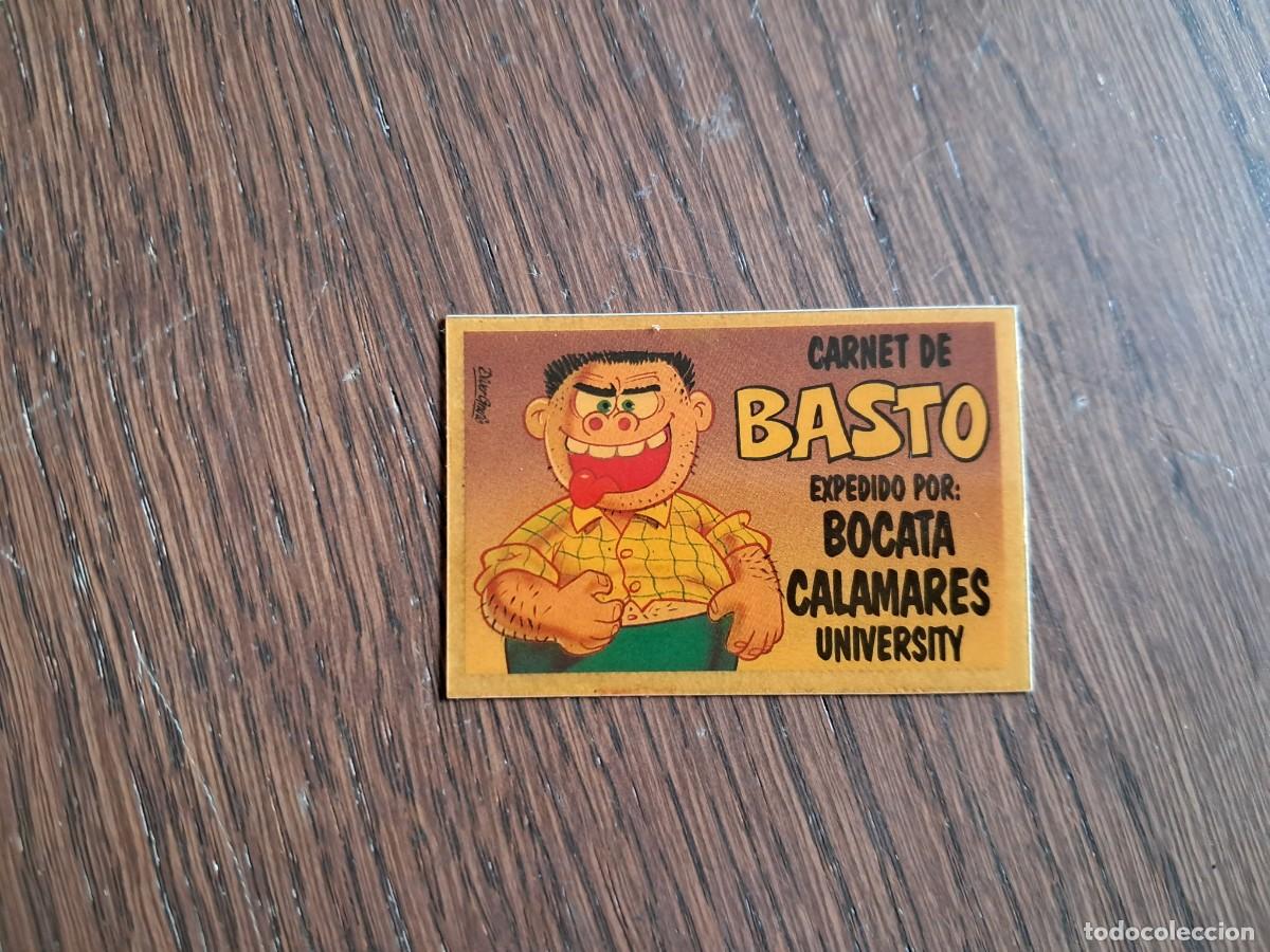Coleccionismo cromos antiguos: cromo adhesivo de bollycao, bolly-carnet, carnet de basto. sin pegar.
