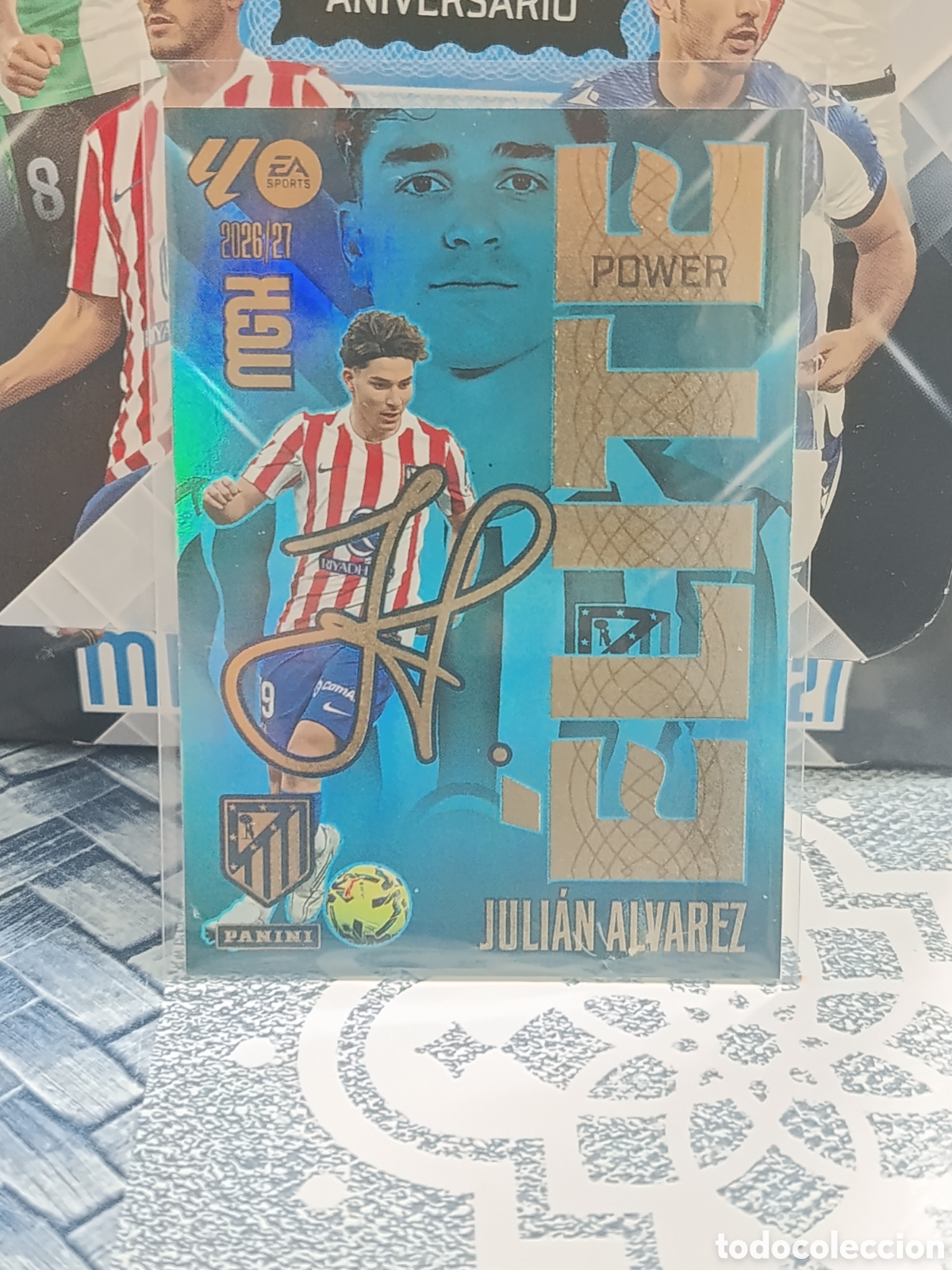 Collezionismo Figurine antiche: JULIAN ALVAREZ ATLETICO DE MADRID ELITE POWER 8 P LIGA MGK 26 27 2026 2027 PANINI