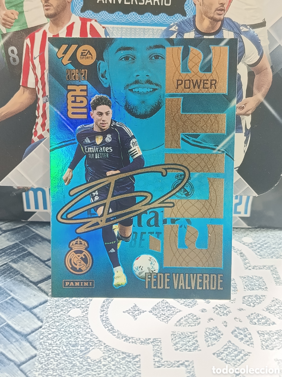 Coleccionismo cromos antiguos: FEDE VALVERDE REAL MADRID ELITE POWER 5 P LIGA MGK 26 27 2026 2027 PANINI