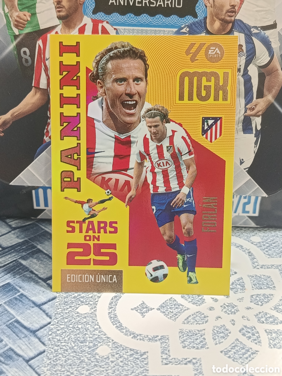 Sammeln alte Sammelbilder: FORLAN ATLETICO DE MADRID STAR ON 25 N&ordm; 439 LIGA MGK 26 27 2026 2027 PANINI