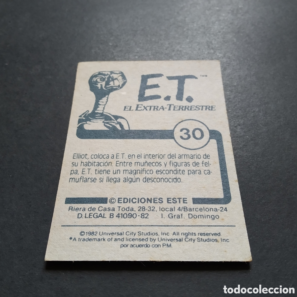 Coleccionismo cromos antiguos: CROMO - N&ordm; 030 - E.T. EL EXTRATERRESTRE - EDICIONES ESTE - A&Ntilde;O 1982 - Foto 5