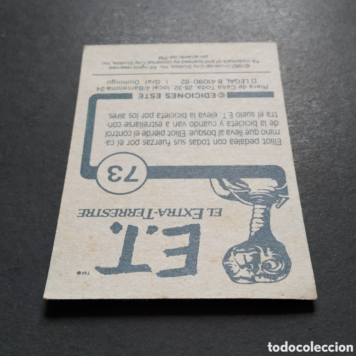 Coleccionismo cromos antiguos: CROMO - N&ordm; 073 - E.T. EL EXTRATERRESTRE - EDICIONES ESTE - A&Ntilde;O 1982 - Foto 6